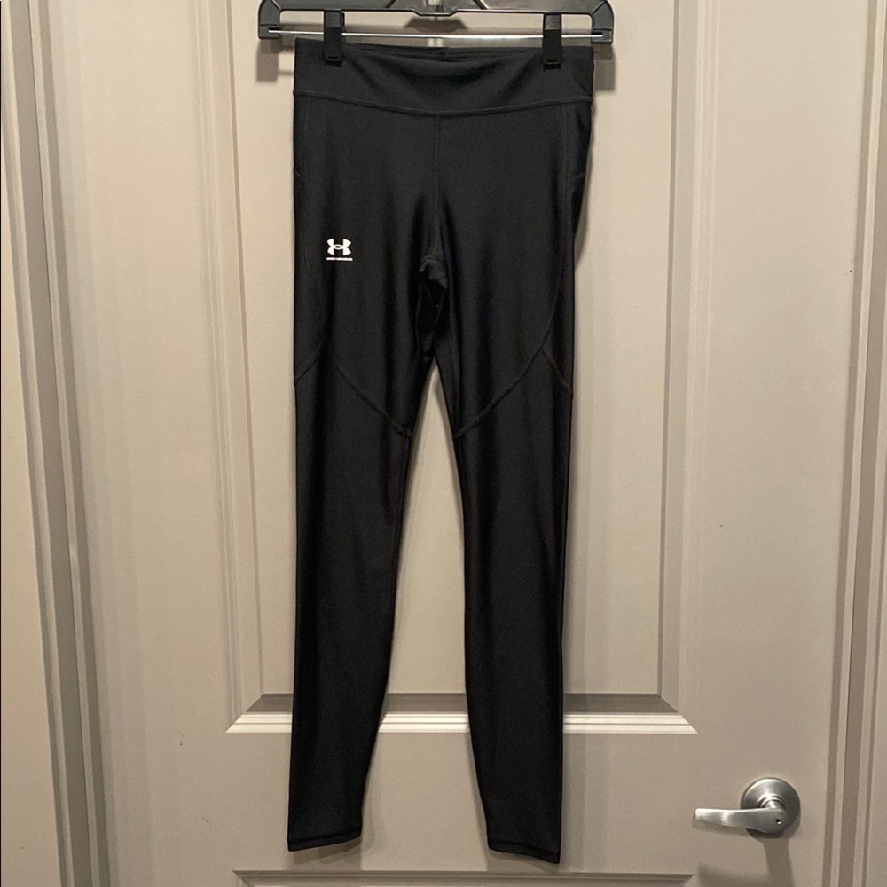 Under Armour HeatGear Compression Leggings Black Athletic Gym Workout Pants S